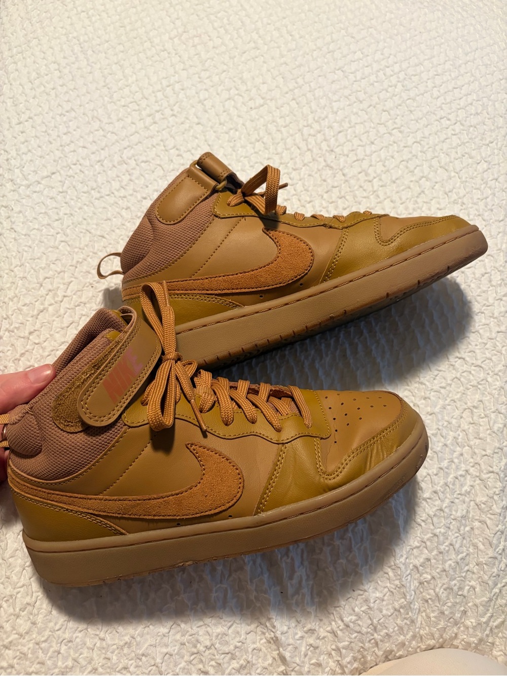 Nike High-Top Sneakers in Brown/Tan